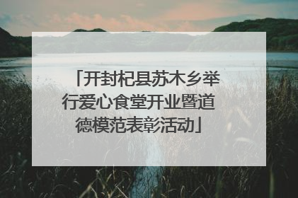 开封杞县苏木乡举行爱心食堂开业暨道德模范表彰活动