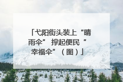 弋阳街头装上“晴雨伞” 撑起便民“幸福伞”（图）