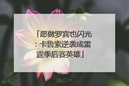 愿做罗宾也闪光：卡鲁索逆袭成雷霆季后赛英雄
