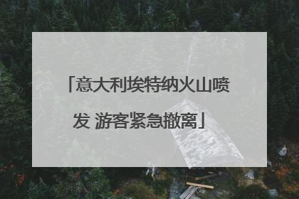 意大利埃特纳火山喷发 游客紧急撤离