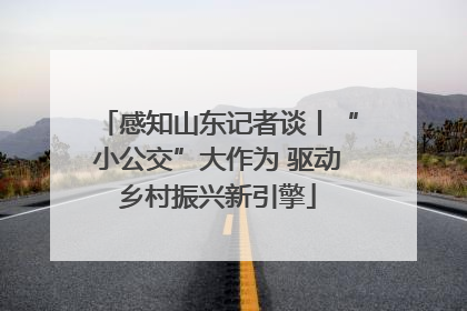 感知山东记者谈丨“小公交”大作为 驱动乡村振兴新引擎