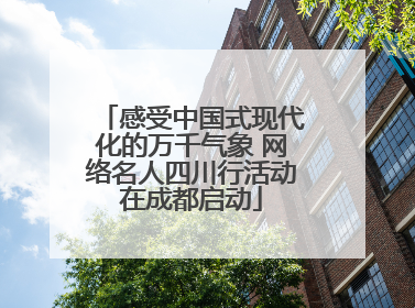 感受中国式现代化的万千气象 网络名人四川行活动在成都启动