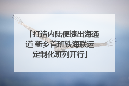 打造内陆便捷出海通道 新乡首班铁海联运定制化班列开行
