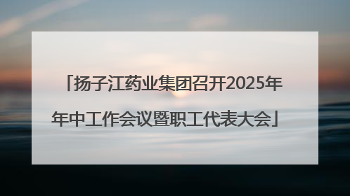 扬子江药业集团召开2025年年中工作会议暨职工代表大会