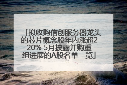 拟收购信创服务器龙头的芯片概念股年内涨超220% 5月披露并购重组进展的A股名单一览
