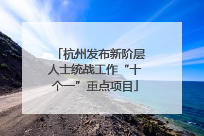 杭州发布新阶层人士统战工作“十个一”重点项目