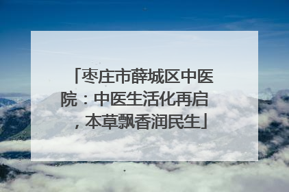 枣庄市薛城区中医院：中医生活化再启，本草飘香润民生