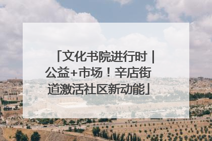 文化书院进行时｜公益+市场！辛店街道激活社区新动能