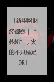 新华网财经观察｜“苏超”，火的不只是足球