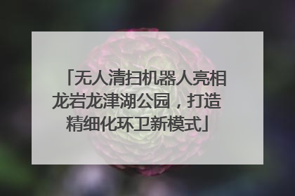 无人清扫机器人亮相龙岩龙津湖公园，打造精细化环卫新模式