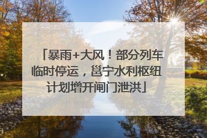 暴雨+大风!部分列车临时停运,邕宁水利枢纽计划增开闸门泄洪