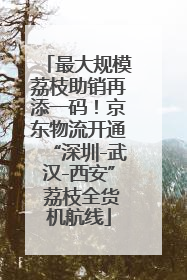 最大规模荔枝助销再添一码！京东物流开通“深圳-武汉-西安” 荔枝全货机航线