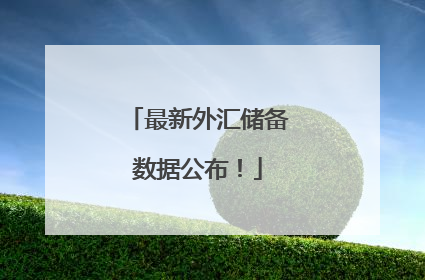 最新外汇储备数据公布！