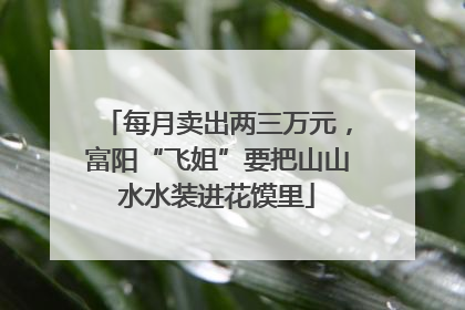 每月卖出两三万元，富阳“飞姐”要把山山水水装进花馍里