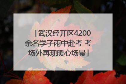 武汉经开区4200余名学子雨中赴考 考场外再现暖心场景