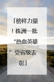 榜样力量！株洲一批“热血英雄”受省级表彰