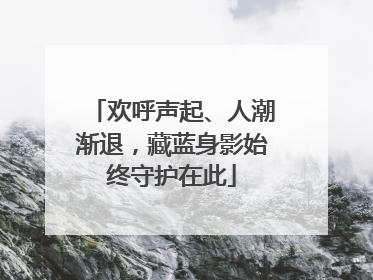 欢呼声起、人潮渐退，藏蓝身影始终守护在此