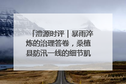 澧源时评｜暴雨淬炼的治理答卷，桑植县防汛一线的细节肌理与体系力量