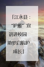 江永县：“护雁”宣讲进校园 助梦启航护成长