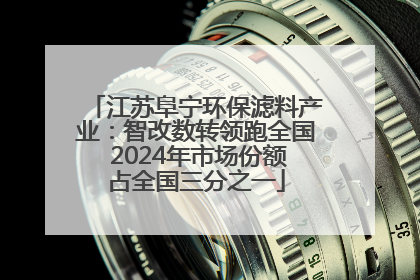 江苏阜宁环保滤料产业：智改数转领跑全国 2024年市场份额占全国三分之一