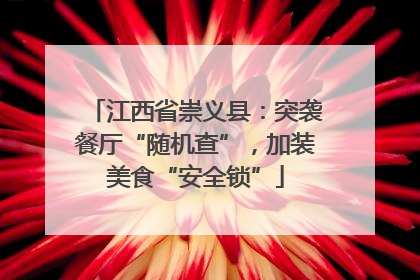 江西省崇义县：突袭餐厅“随机查”，加装美食“安全锁”