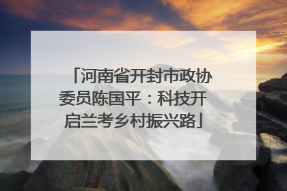 河南省开封市政协委员陈国平：科技开启兰考乡村振兴路