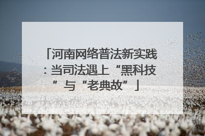 河南网络普法新实践：当司法遇上“黑科技”与“老典故”