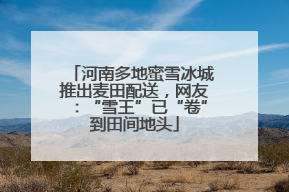河南多地蜜雪冰城推出麦田配送，网友：“雪王”已“卷”到田间地头