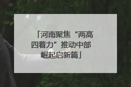 河南聚焦“两高四着力”推动中部崛起启新篇