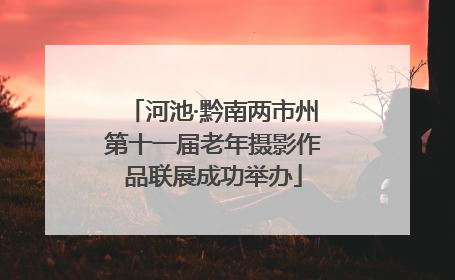 河池·黔南两市州第十一届老年摄影作品联展成功举办