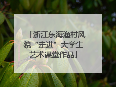 浙江东海渔村风貌“走进”大学生艺术课堂作品