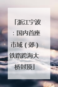 浙江宁波：国内首座市域（郊）铁路跨海大桥封顶