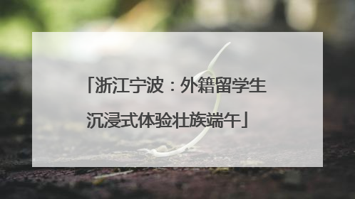 浙江宁波：外籍留学生沉浸式体验壮族端午