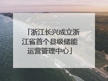 浙江长兴成立浙江省首个县级储能运营管理中心