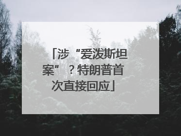 涉“爱泼斯坦案”？特朗普首次直接回应