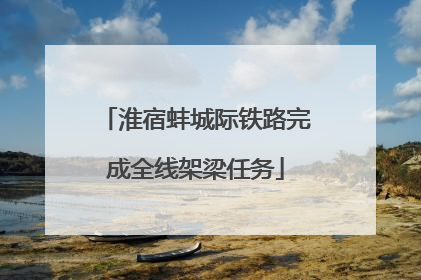 淮宿蚌城际铁路完成全线架梁任务
