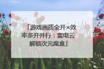 游戏画质全开×效率多开并行：雷电云解锁次元魔盒