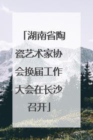 湖南省陶瓷艺术家协会换届工作大会在长沙召开