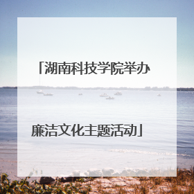 湖南科技学院举办廉洁文化主题活动