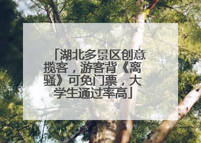 湖北多景区创意揽客，游客背《离骚》可免门票，大学生通过率高