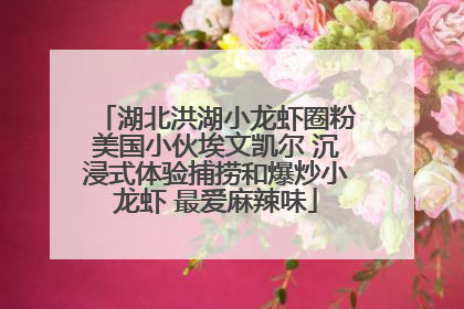 湖北洪湖小龙虾圈粉美国小伙埃文凯尔 沉浸式体验捕捞和爆炒小龙虾 最爱麻辣味