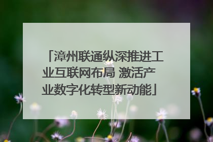 漳州联通纵深推进工业互联网布局 激活产业数字化转型新动能