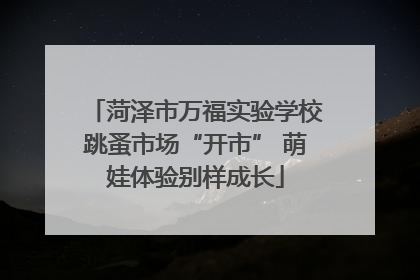菏泽市万福实验学校跳蚤市场“开市” 萌娃体验别样成长