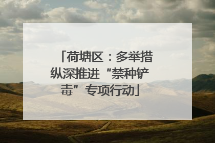 荷塘区：多举措纵深推进“禁种铲毒”专项行动