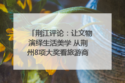 荆江评论：让文物演绎生活美学 从荆州8项大奖看旅游商品3.0时代