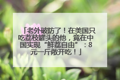 老外破防了！在美国只吃荔枝罐头的他，竟在中国实现“鲜荔自由”：8元一斤敞开吃！
