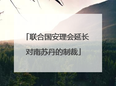联合国安理会延长对南苏丹的制裁