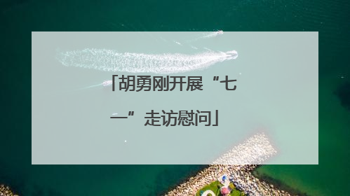 胡勇刚开展“七一”走访慰问