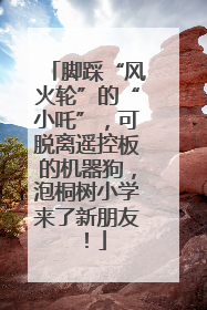 脚踩“风火轮”的“小吒”，可脱离遥控板的机器狗，泡桐树小学来了新朋友！