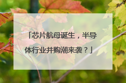芯片航母诞生，半导体行业并购潮来袭？